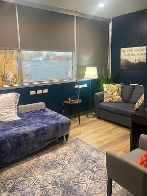 ketamine therapy room at the Lotus Center