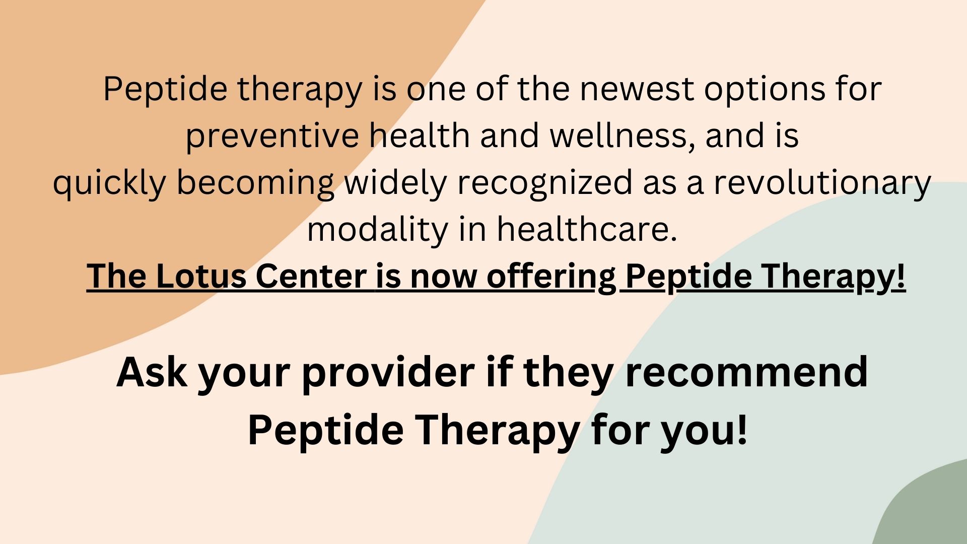 Peptide therapy