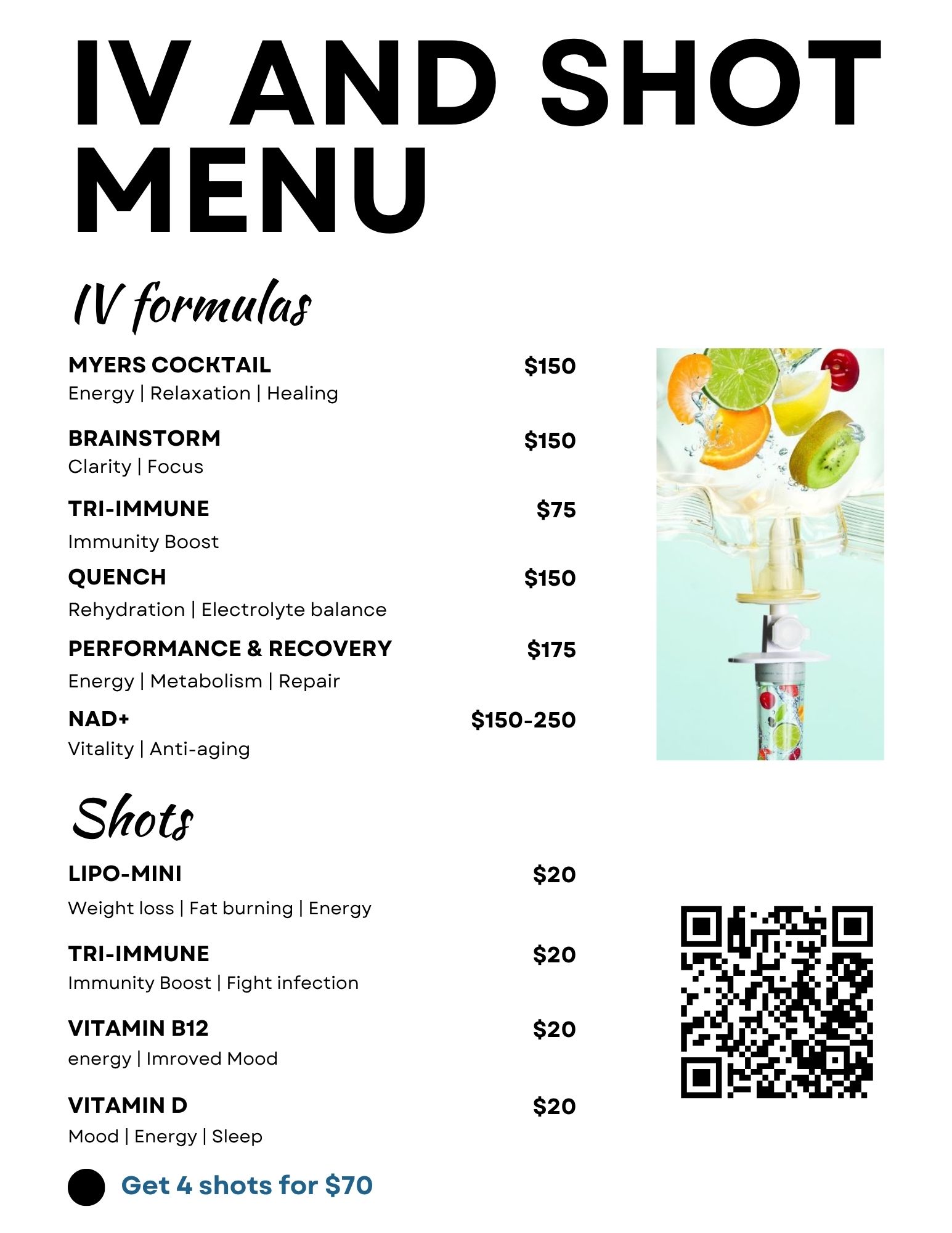 IV therapy prices